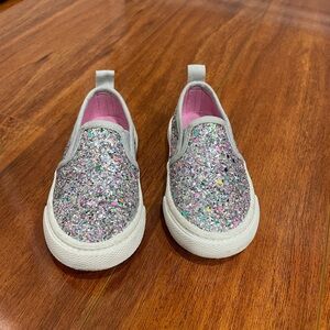 Euc cat & jack glitter toddler shoes size 5